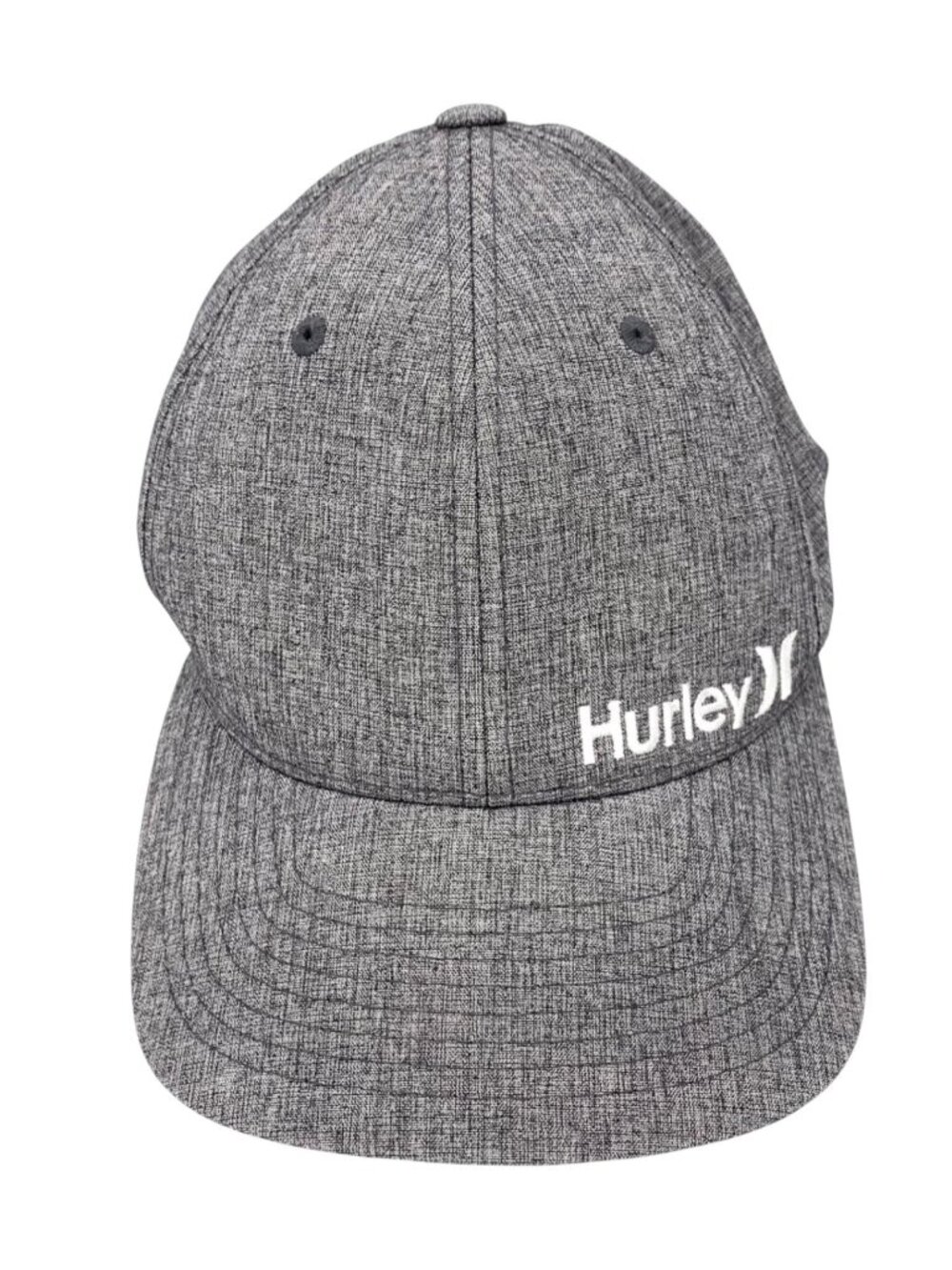 Hurley Men's Flexfit By Yupoong Big Corp Hat Size S/M Grey Fitted Baseball Cap
